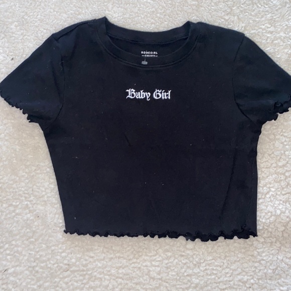 Baby girl crop top black size M - Picture 1 of 2